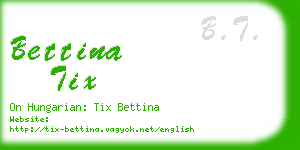 bettina tix business card